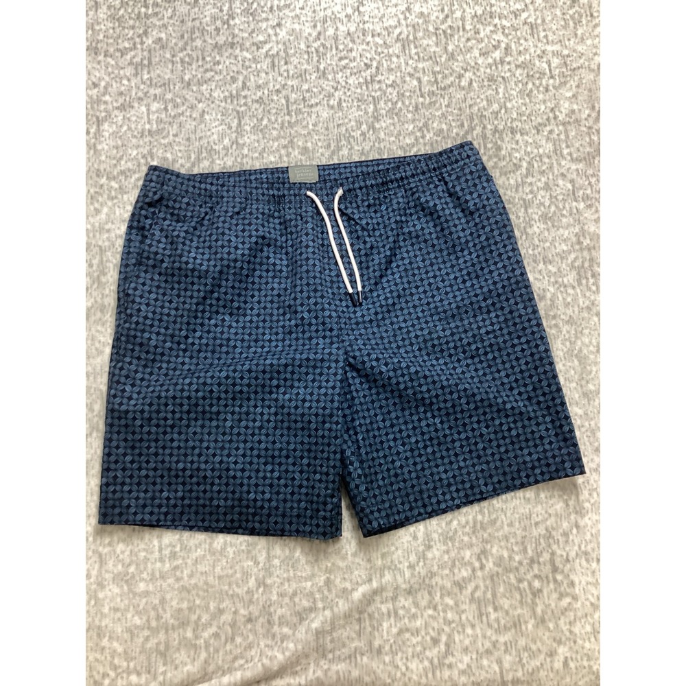 Berkley Jensen Mens XXL Swim Trunks Blue Geometric Medallion Print Board Shorts